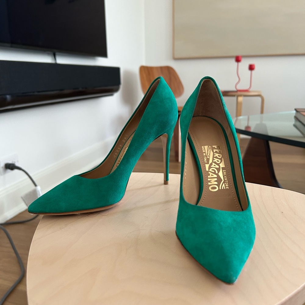 Ferragamo Suede Heels - Picture 2 of 8